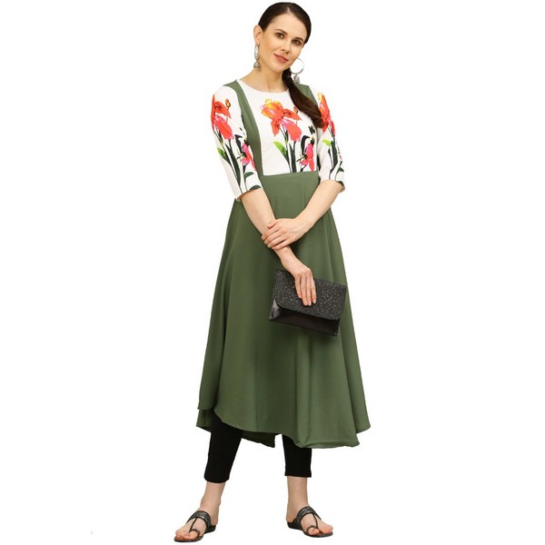 Buy online Ladies Cotton Printed Short Kurti Mehandi from Kurta Kurtis for  Women by Amit Textile for ₹1159 at 32% off | 2024 Limeroad.com